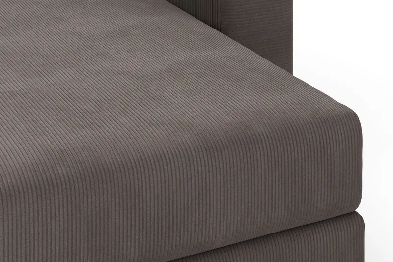 Hagblom 4-seters Divansofa med Oppbevaring Vendbar - Brun - Møbler - Sofaer - Sofa med sjeselong