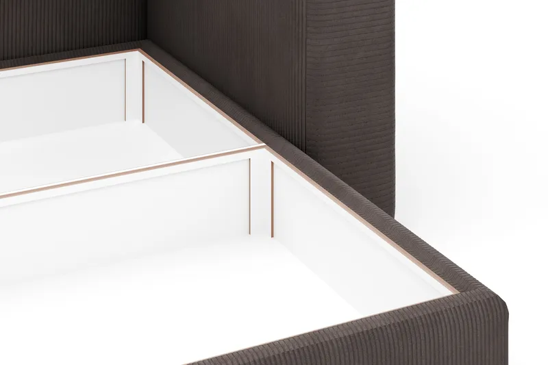 Hagblom 4-seters Divansofa med Oppbevaring Vendbar - Brun - Møbler - Sofaer - Sofa med sjeselong