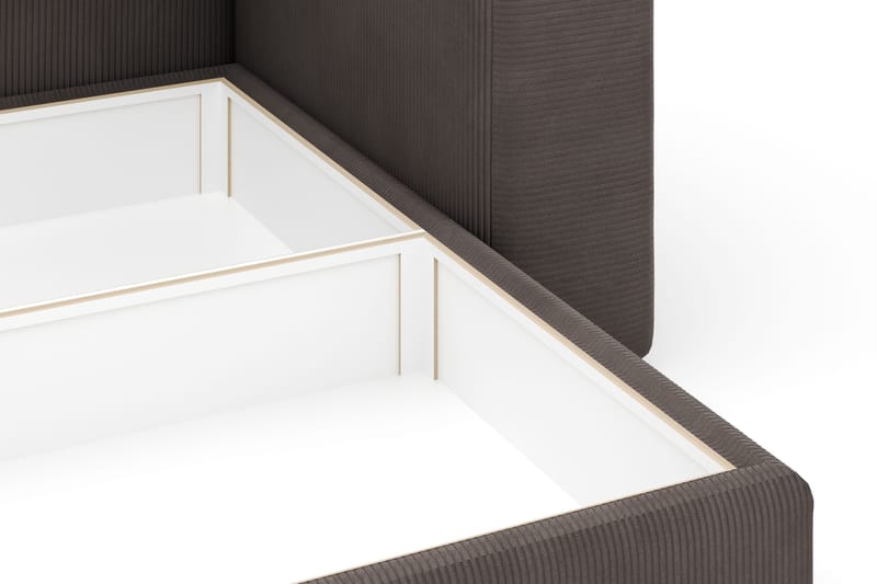 Hagblom 4-seters Divansofa med Oppbevaring Vendbar - Brun - Møbler - Sofaer - Sofa med sjeselong