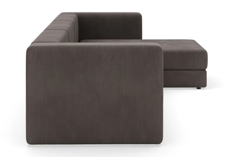 Hagblom 4-seters Divansofa med Oppbevaring Vendbar - Brun - Møbler - Sofaer - Sofa med sjeselong