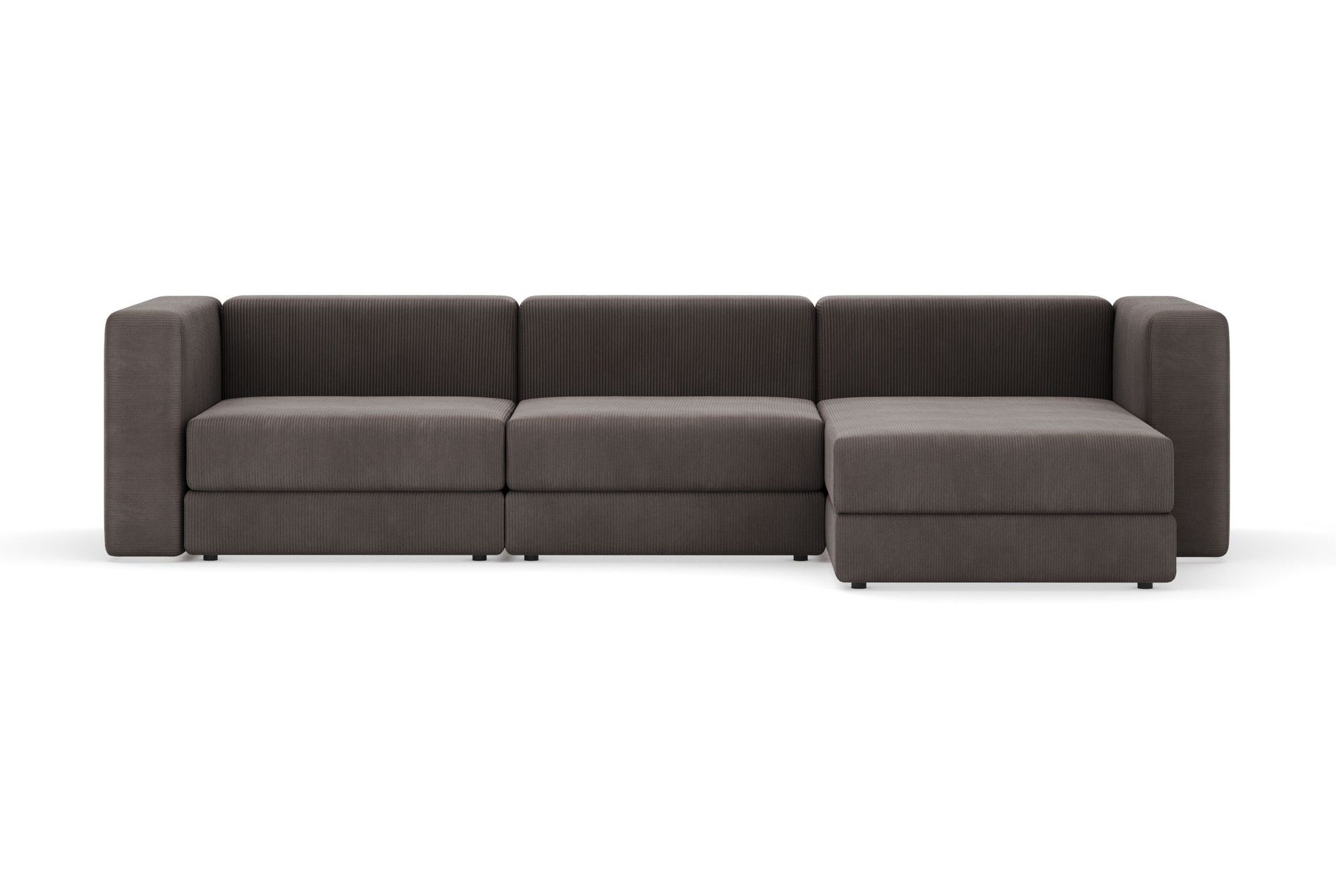 Hagblom 4-seters Divansofa med Oppbevaring Vendbar - Taupe