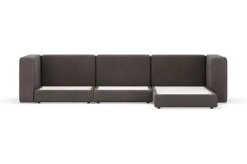 Hagblom 4-seters Divansofa med Oppbevaring Vendbar - Taupe - Møbler - Sofaer - Sofa med sjeselong