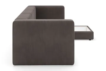 Hagblom 4-seters Divansofa med Oppbevaring Vendbar - Taupe - Møbler - Sofaer - Sofa med sjeselong