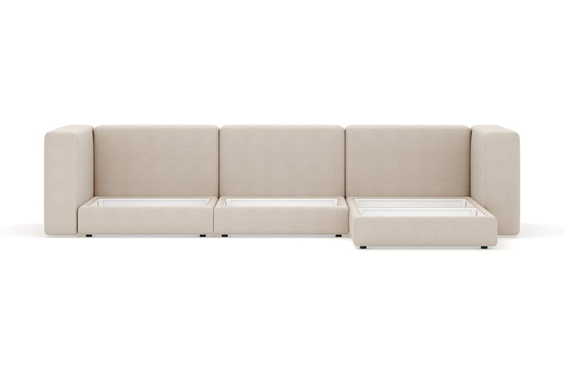 Hagblom 4-seters Vendbar Divansofa 320 cm med Oppbevaring i Chenille - Beige - Møbler - Sofaer - Sofa med sjeselong