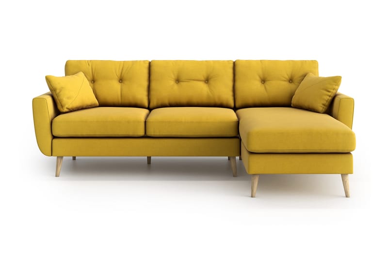 Harrisa Divansofa - Gul - Møbler - Sofaer - Sofa med sjeselong