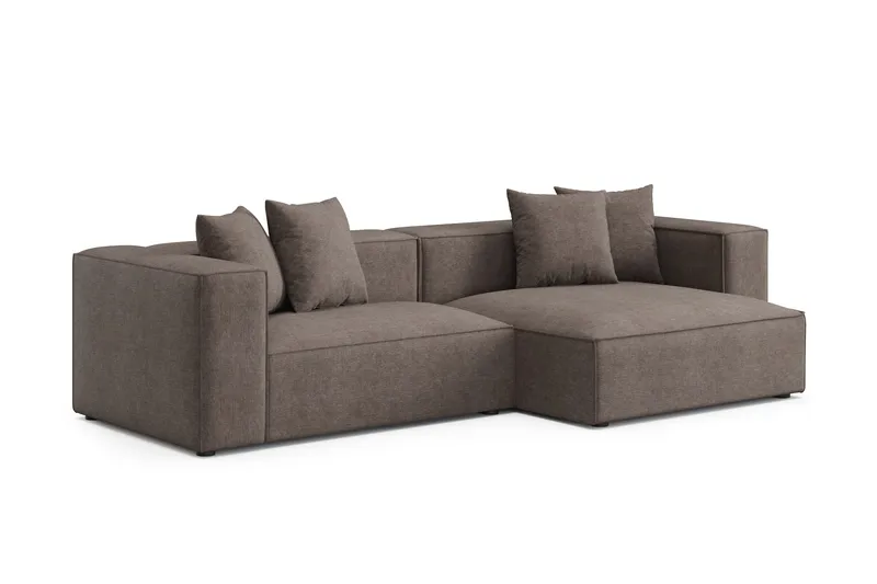 Havana lav 3-seters sofa med vendbar sjeselong - Brun - Møbler - Sofaer - Sofa med sjeselong
