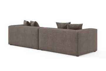 Havana lav 3-seters sofa med vendbar sjeselong - Brun - Møbler - Sofaer - Sofa med sjeselong