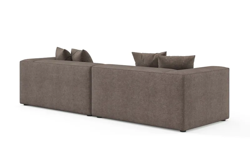 Havana lav 3-seters sofa med vendbar sjeselong - Brun - Møbler - Sofaer - Sofa med sjeselong