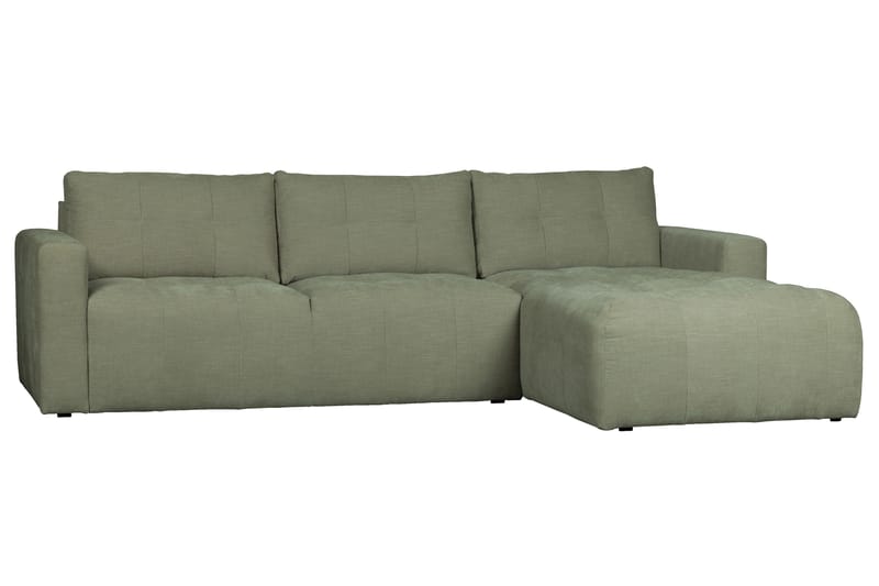 Hippylur 3-Seters Sofa Høyre - Grønn - Sofa med sjeselong - 3 seters sofa med divan