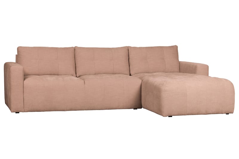 Hippylur 3-Seters Sofa Høyre - Rosa - Sofa med sjeselong - 3 seters sofa med divan