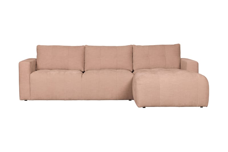 Hippylur 3-Seters Sofa Høyre - Rosa - Sofa med sjeselong - 3 seters sofa med divan