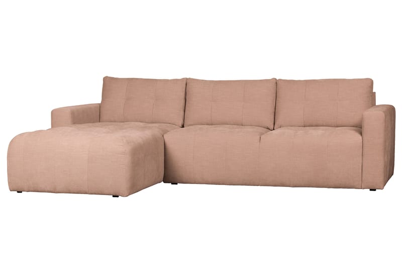 Hippylur 3-Seters Sofa Venstre - Rosa - Sofa med sjeselong - 3 seters sofa med divan