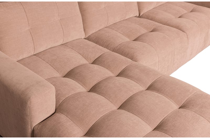 Hippylur 3-Seters Sofa Venstre - Rosa - Sofa med sjeselong - 3 seters sofa med divan