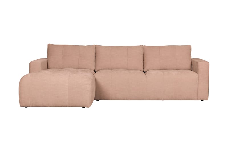 Hippylur 3-Seters Sofa Venstre - Rosa - Sofa med sjeselong - 3 seters sofa med divan