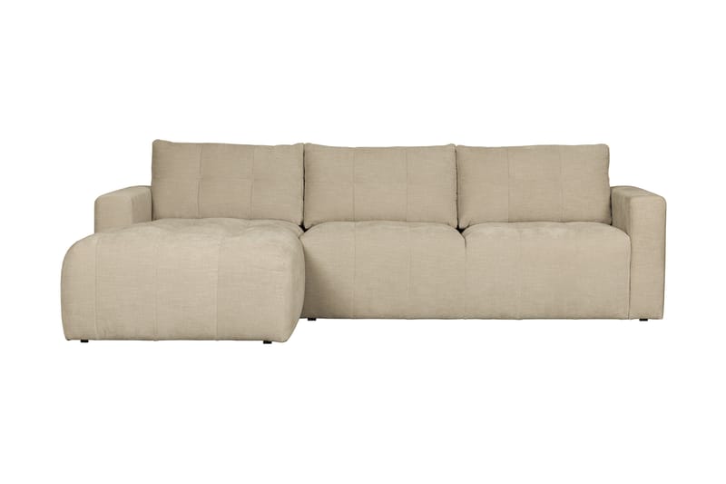 Hippylur 3-Seters Sofa Venstre - Sand - Sofa med sjeselong - 3 seters sofa med divan