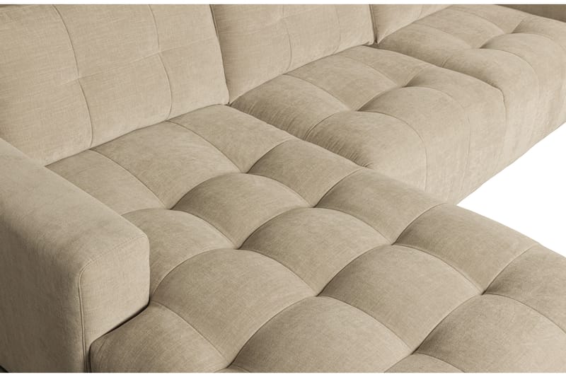 Hippylur 3-Seters Sofa Venstre - Sand - Sofa med sjeselong - 3 seters sofa med divan