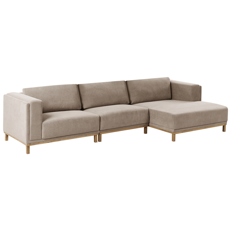 Hjørnesofa 5-seters Veng - Taupe - Møbler - Sofaer - Sofa med sjeselong