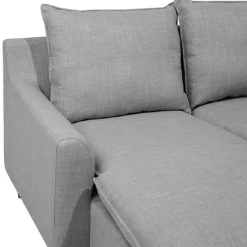 Hjørnesofa Elvenes - Grå, mørkt tre/Høyrevendt - Møbler - Sofaer - Sofa med sjeselong
