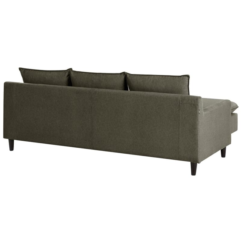 Hjørnesofa Elvenes - Grønn, mørkt tre/Høyrevendt - Møbler - Sofaer - Hjørnesofa - Hjørnesofa med divan