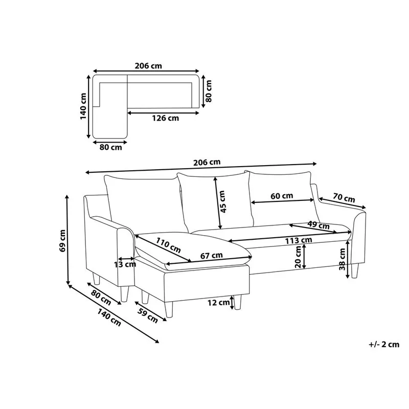 Hjørnesofa Elvenes - Grønn, mørkt tre/Høyrevendt - Møbler - Sofaer - Hjørnesofa - Hjørnesofa med divan