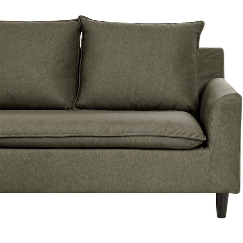 Hjørnesofa Elvenes - Grønn, mørkt tre/Høyrevendt - Møbler - Sofaer - Hjørnesofa - Hjørnesofa med divan