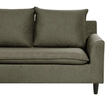 Hjørnesofa Elvenes - Grønn, mørkt tre/Høyrevendt - Møbler - Sofaer - Sofa med sjeselong