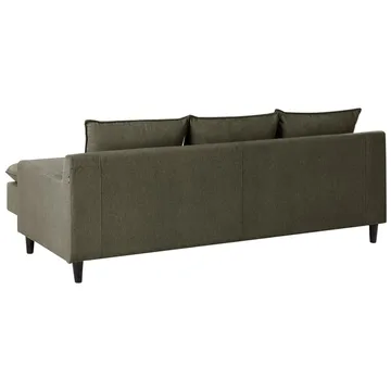 Hjørnesofa Elvenes - Grønn, mørkt tre/Venstrevendt - Møbler - Sofaer - Sofa med sjeselong