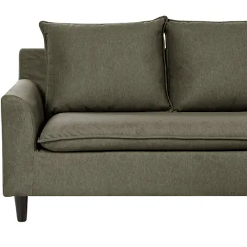 Hjørnesofa Elvenes - Grønn, mørkt tre/Venstrevendt - Møbler - Sofaer - Sofa med sjeselong