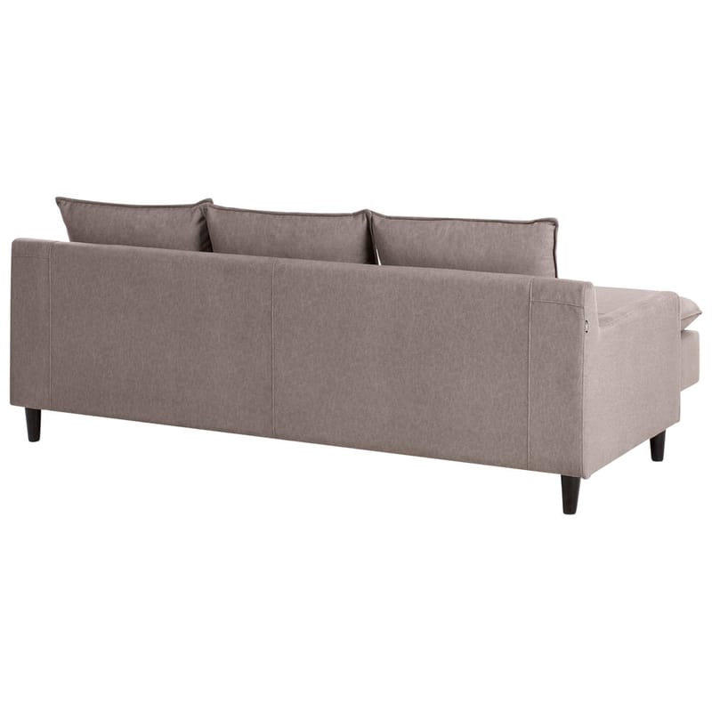 Hjørnesofa Elvenes - Taupe, mørkt tre/Høyrevendt - Møbler - Sofaer - Hjørnesofa