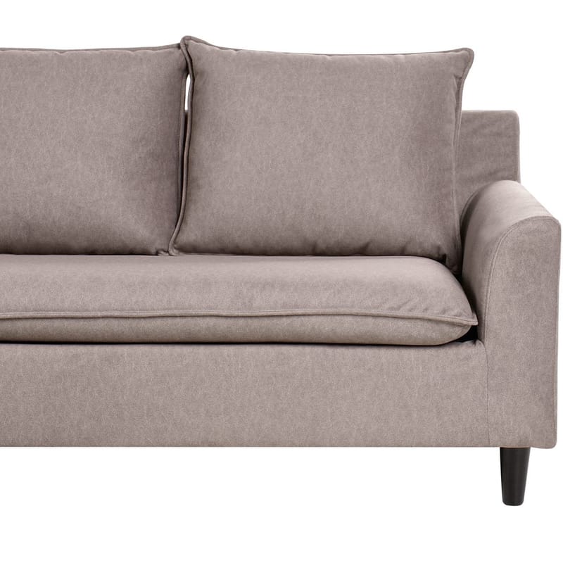 Hjørnesofa Elvenes - Taupe, mørkt tre/Høyrevendt - Møbler - Sofaer - Hjørnesofa