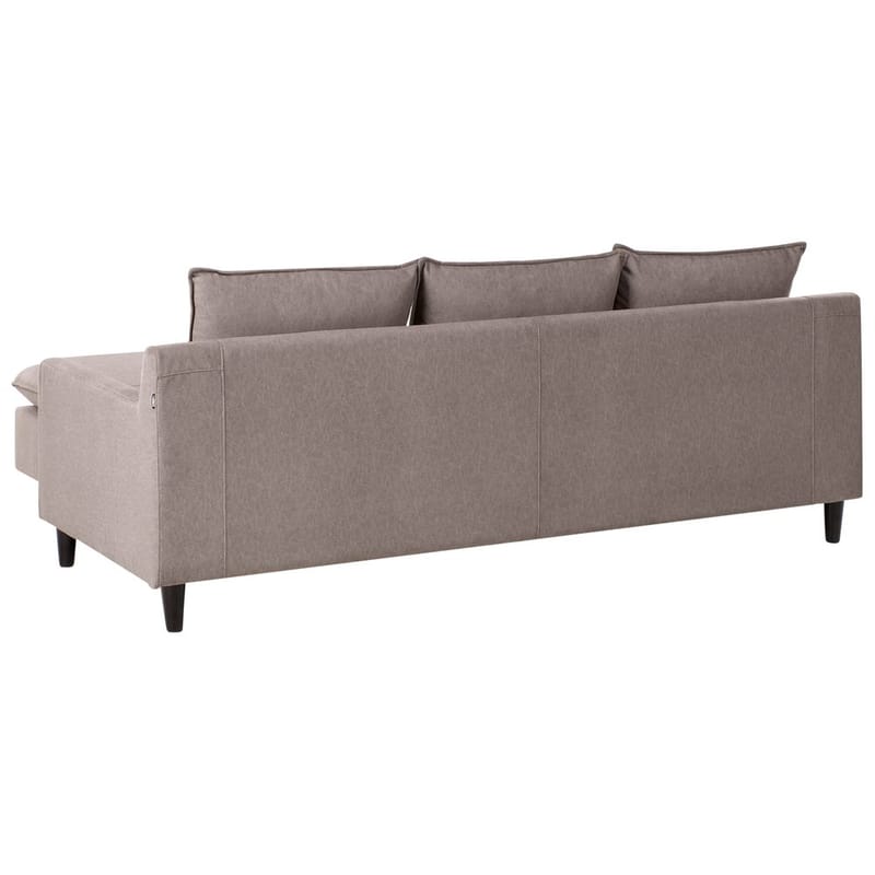 Hjørnesofa Elvenes - Taupe, mørkt tre/Venstrevendt - Møbler - Sofaer - Hjørnesofa - Hjørnesofa med divan