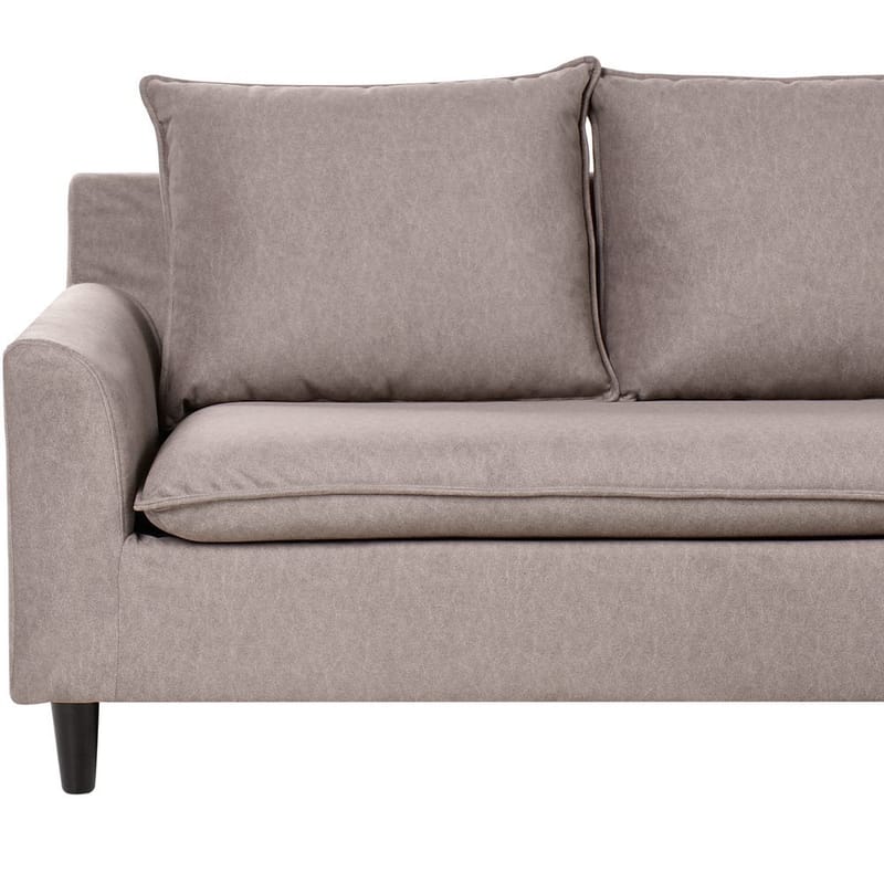 Hjørnesofa Elvenes - Taupe, mørkt tre/Venstrevendt - Møbler - Sofaer - Hjørnesofa - Hjørnesofa med divan