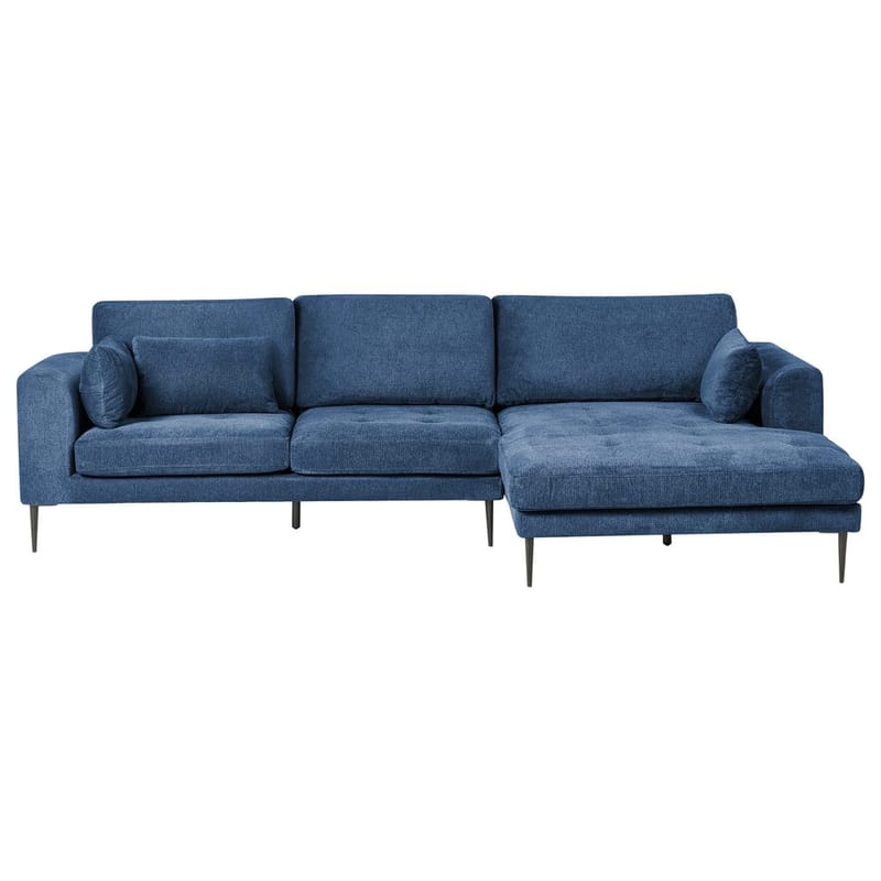 Hjørnesofa Flam - Blå, Svart/Vendbar/Polyester - Møbler - Sofaer - Hjørnesofa