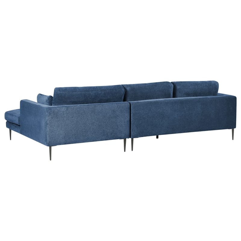 Hjørnesofa Flam - Blå, Svart/Vendbar/Polyester - Møbler - Sofaer - Hjørnesofa