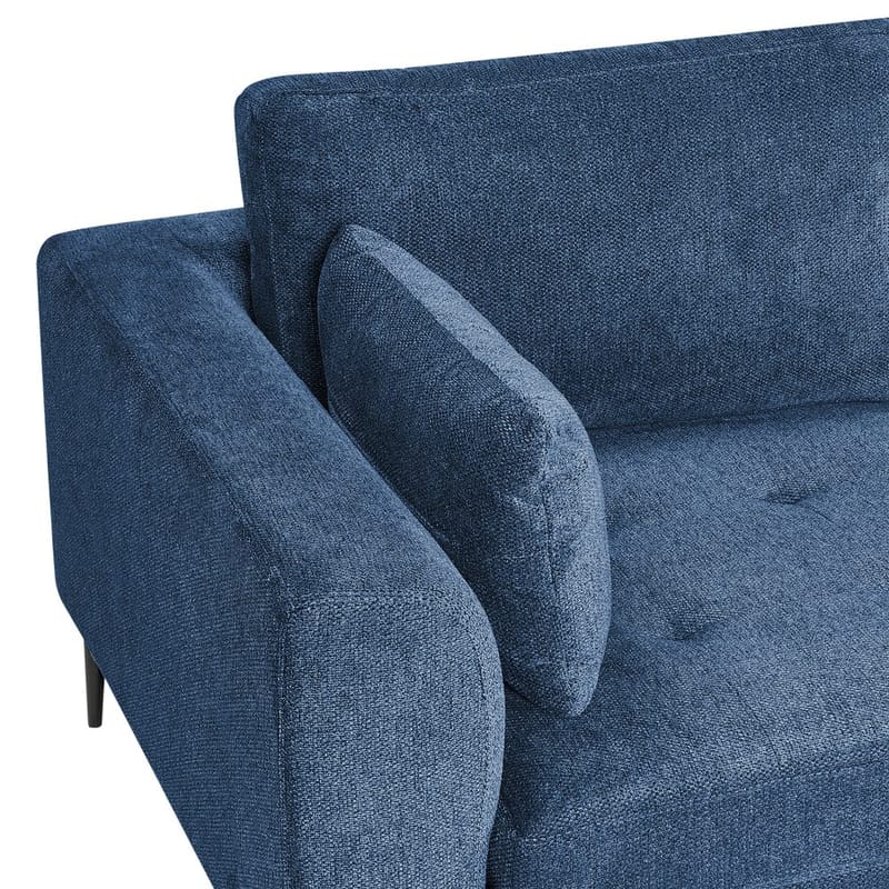 Hjørnesofa Flam - Blå, Svart/Vendbar/Polyester - Møbler - Sofaer - Hjørnesofa