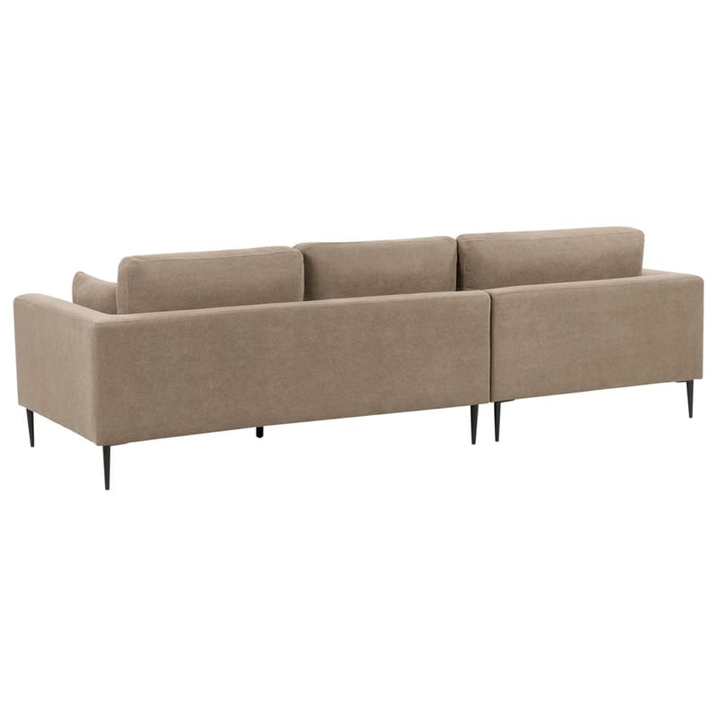 Hjørnesofa Flam - Brun, Svart/Høyrevendt/Polyester - Møbler - Sofaer - Hjørnesofa