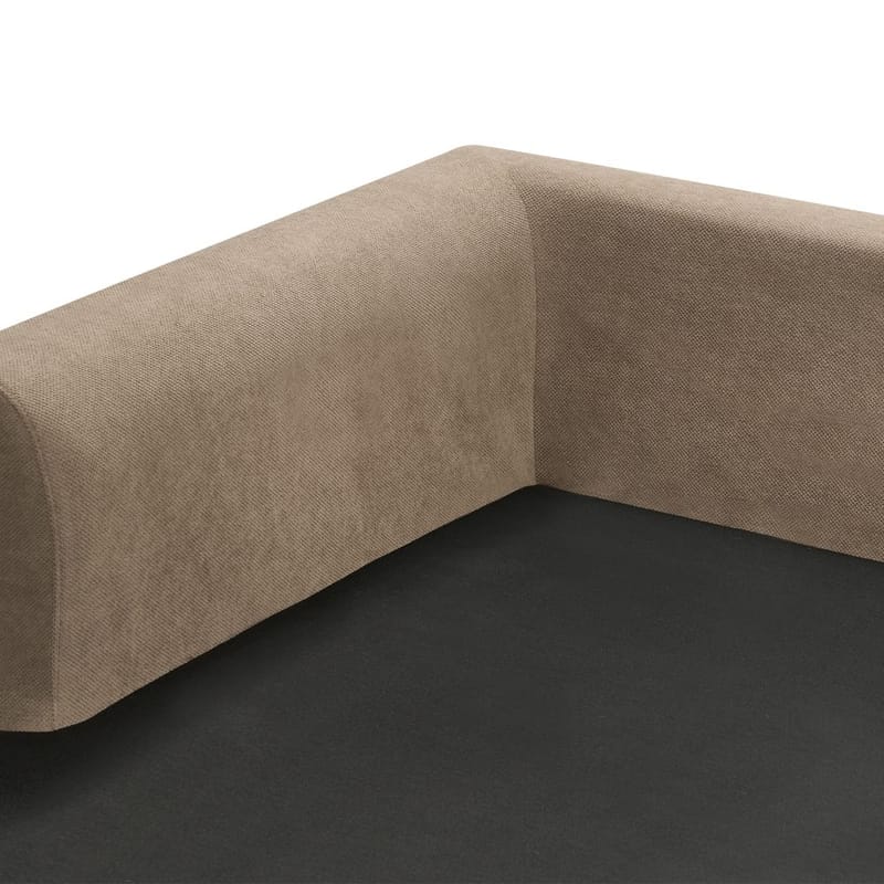 Hjørnesofa Flam - Brun, Svart/Høyrevendt/Polyester - Møbler - Sofaer - Hjørnesofa