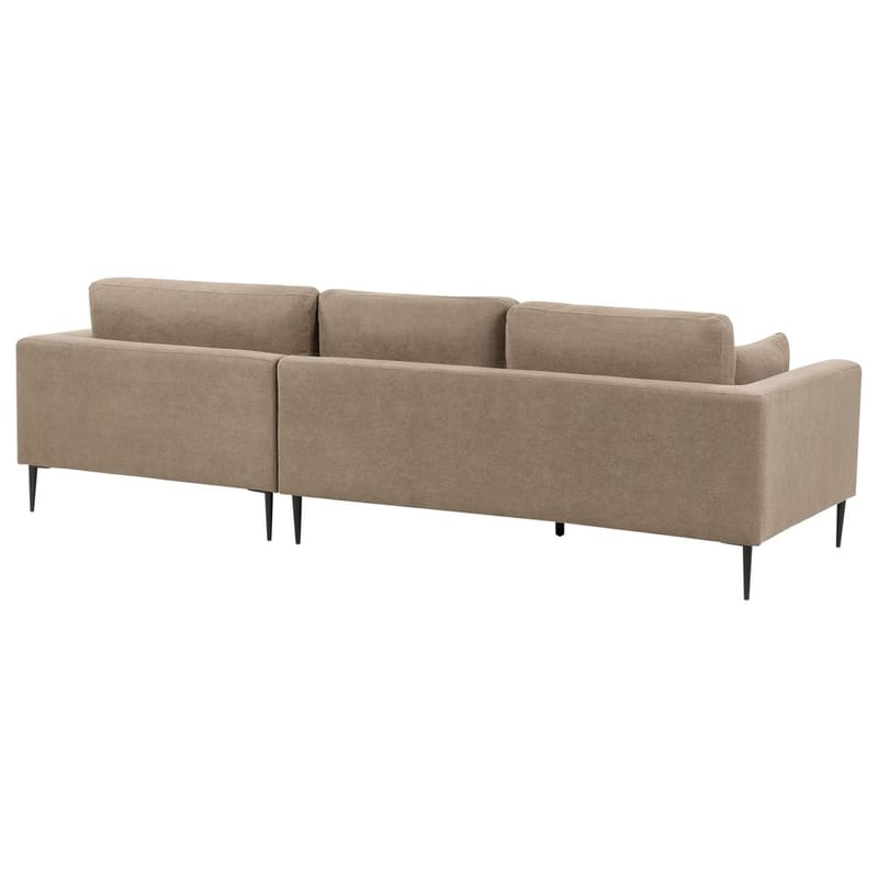 Hjørnesofa Flam - Brun, Svart/Polyester - Møbler - Sofaer - Hjørnesofa