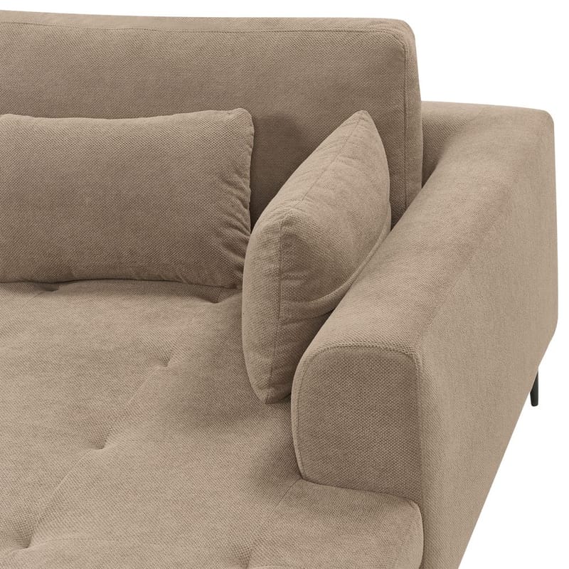 Hjørnesofa Flam - Brun, Svart/Polyester - Møbler - Sofaer - Hjørnesofa