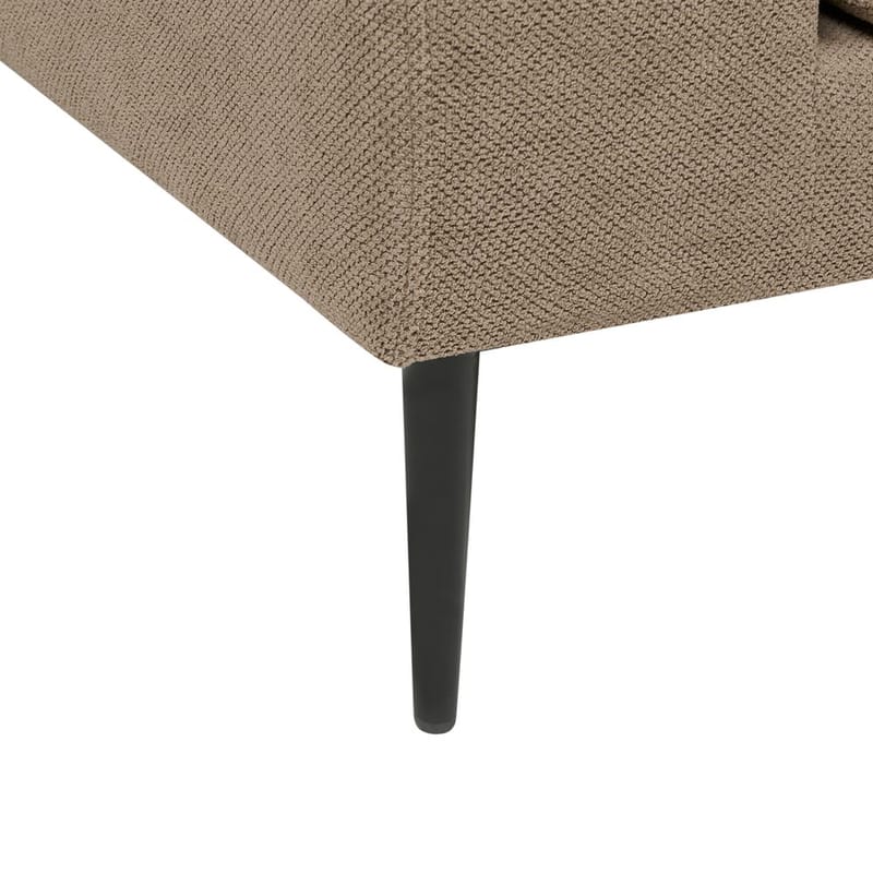 Hjørnesofa Flam - Brun, Svart/Polyester - Møbler - Sofaer - Hjørnesofa