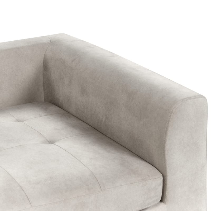 Hjørnesofa Flam - Grå, svart/ Høyrevendt/ Fløyel - Møbler - Sofaer - Hjørnesofa - Hjørnesofa med divan