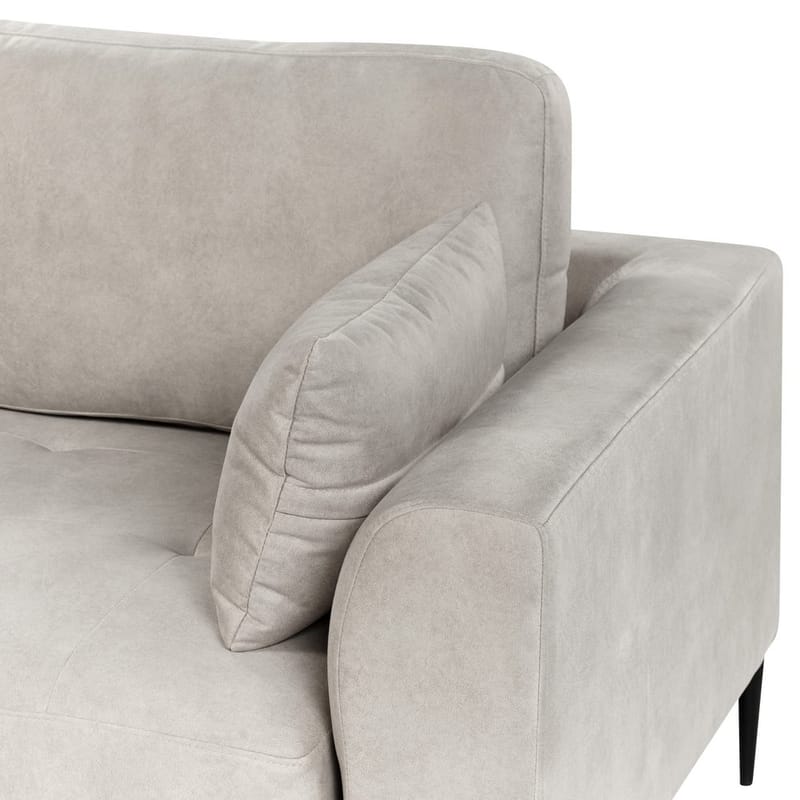 Hjørnesofa Flam - Grå, svart/ Høyrevendt/ Fløyel - Møbler - Sofaer - Hjørnesofa - Hjørnesofa med divan