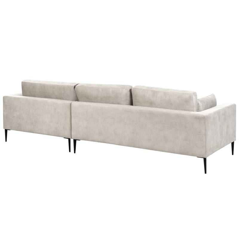 Hjørnesofa Flam - Grå, svart/ Venstrevendt/ Fløyel - Møbler - Sofaer - Hjørnesofa