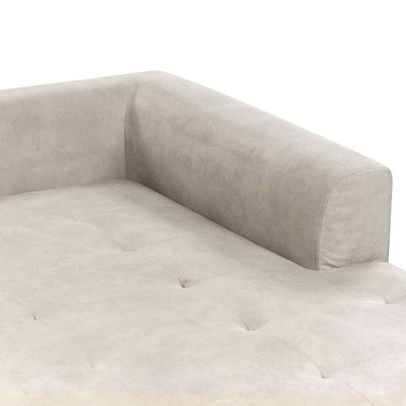 Hjørnesofa Flam - Grå, svart/ Venstrevendt/ Fløyel - Møbler - Sofaer - Hjørnesofa