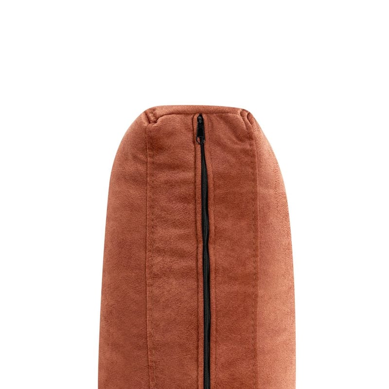 Hjørnesofa Flam - Oransje, svart/Høyrevendt/Fløyel - Møbler - Sofaer - Hjørnesofa