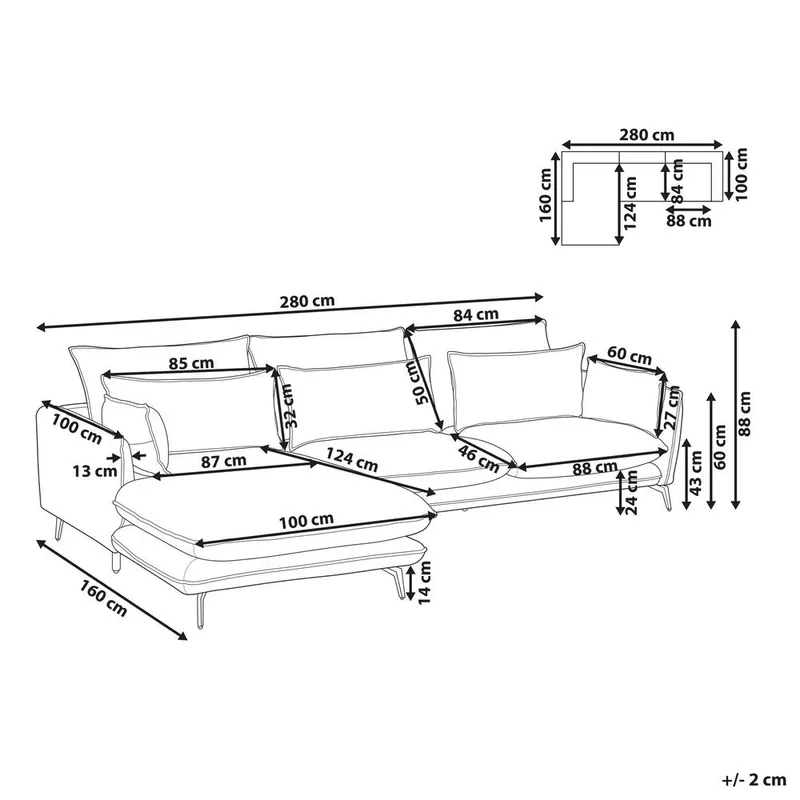 Hjørnesofa Gallo - Høyrevendt - Møbler - Sofaer - Hjørnesofa - Hjørnesofa med divan