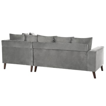 Hjørnesofa Grena - Grå, mørkt tre - Møbler - Sofaer - Hjørnesofa