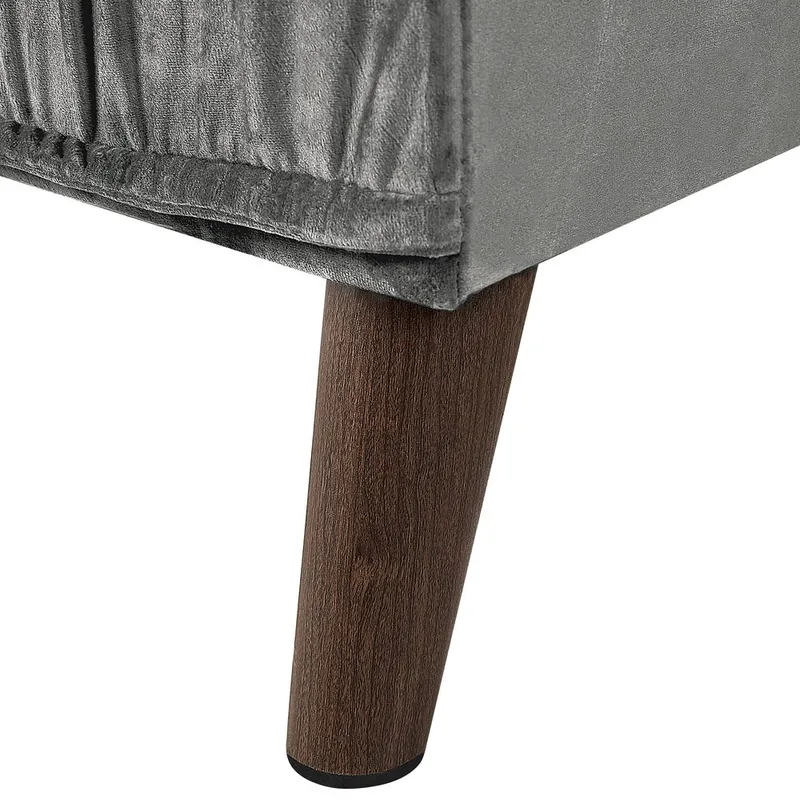 Hjørnesofa Grena - Grå, mørkt tre - Møbler - Sofaer - Hjørnesofa