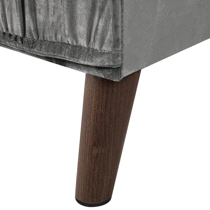 Hjørnesofa Grena - Grå, mørkt tre - Møbler - Sofaer - Hjørnesofa