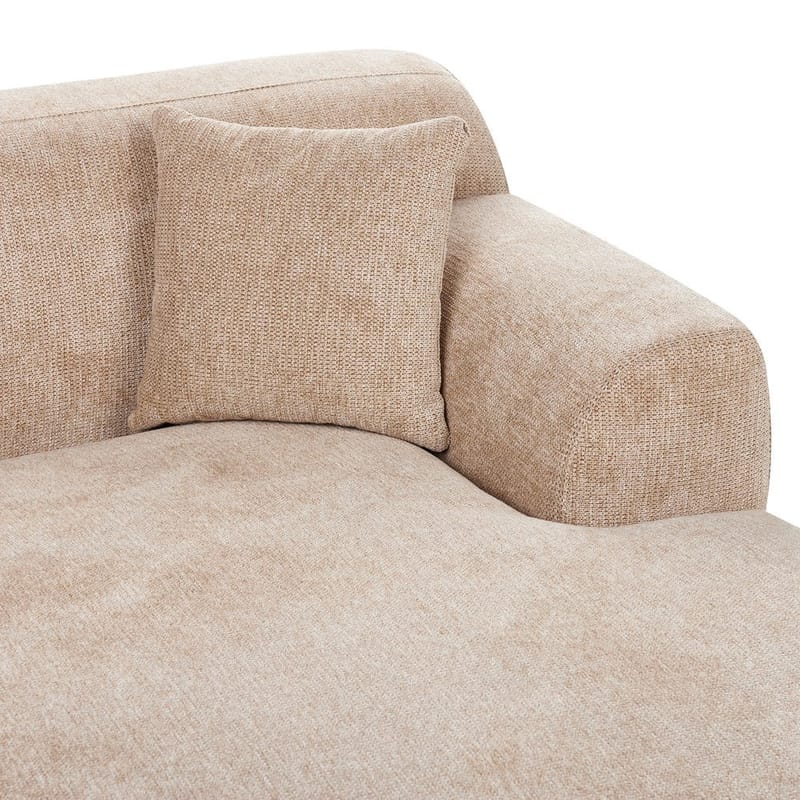 Hjørnesofa Holt - Beige, brun/polyester - Møbler - Sofaer - Hjørnesofa - Hjørnesofa med divan